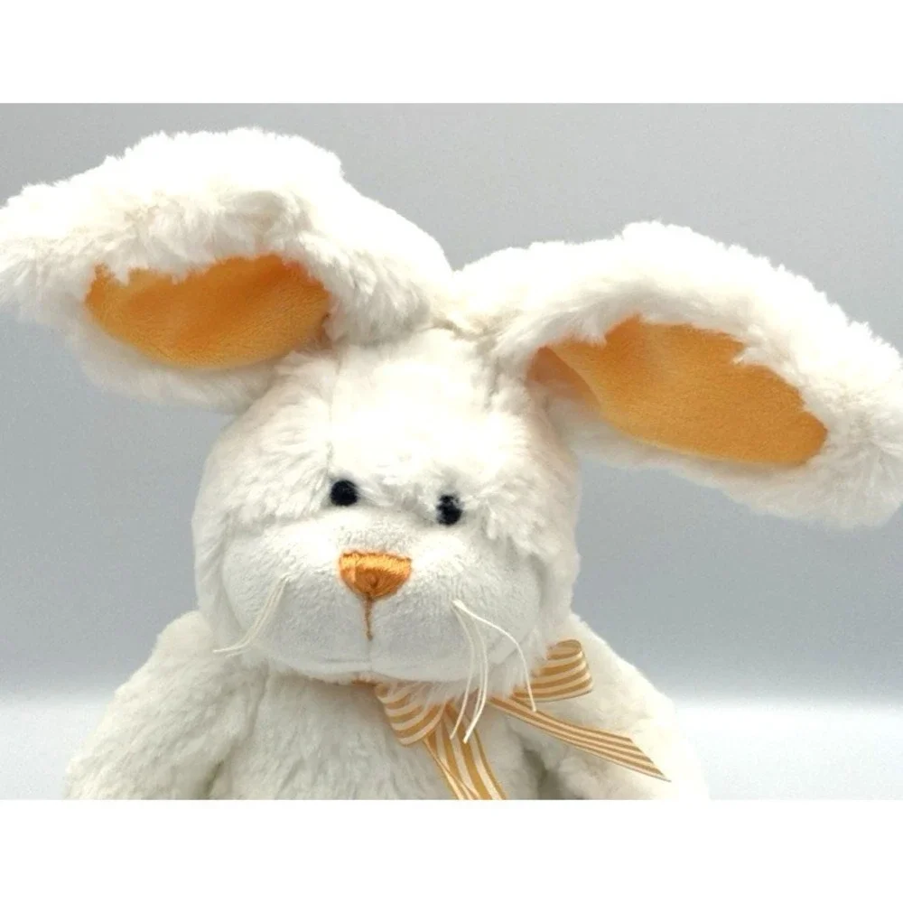 Ganz‎ Orange Meringue Stuffed Animal Bunny Rabbit Floppy Ears Striped Bow 12